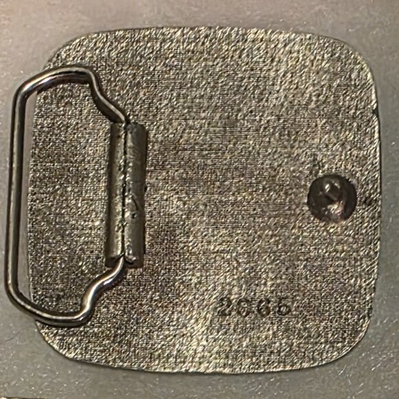 Vintage Metal Belt Buckle, Nice Silver and White Enamel, U.S. Mail, United State - Picture 4 of 5